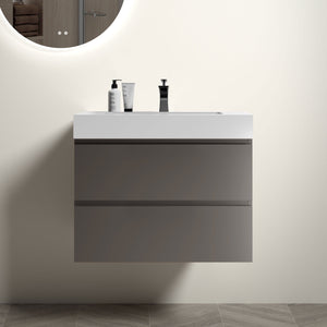 Alice - Bathroom Vanity With Sink, Large Storage Wall Mounted Floating Bathroom Vanity For Modern Bathroom, One-Piece Sink Basin Without Drain And Faucet by Couch.com