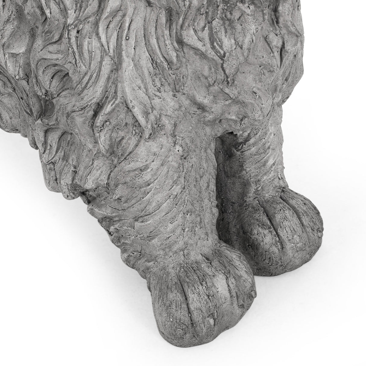 Charming Cocker Spaniel Dog Statue Bench Gray Magnesium Oxide
