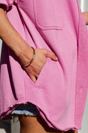 Women Exposed Seam Collared Neck Button Up Jacket with Pockets Stylish Casual Everyday Wear