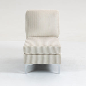 Single Couch Modular Armless Accent Chair With Back Cushion by Couch.com