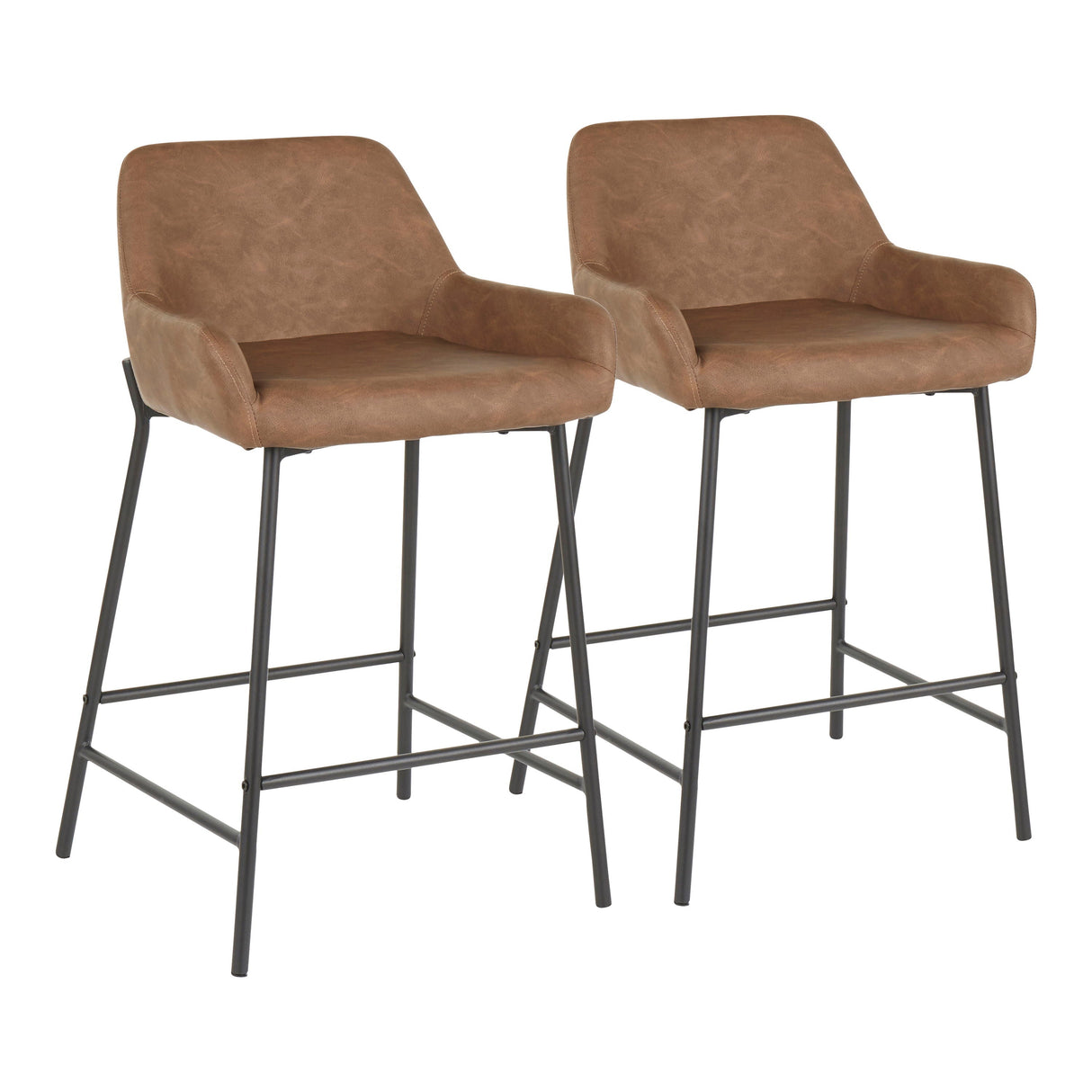 Daniella - Industrial Fixed Height Counter Stool (Set of 2) by Couch.com