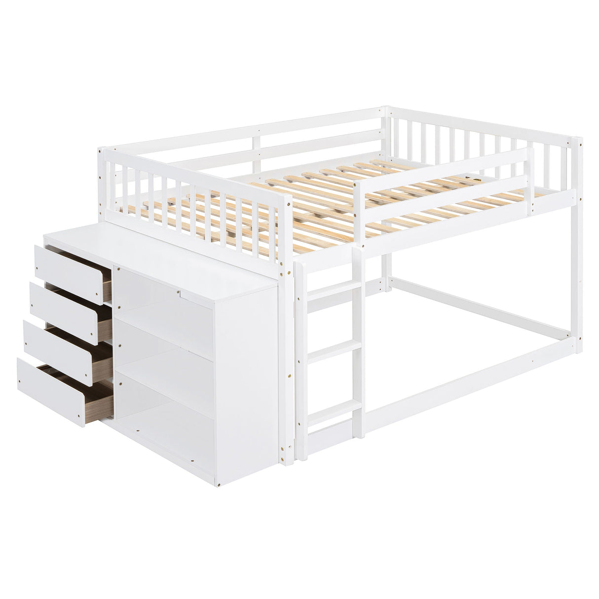 Bunk Bed With 4 Drawers And 3 Shelves by Couch.com