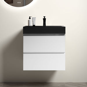Alice - Bathroom Vanity With Large Storage, Sink Wall Mounted Floating Bathroom Vanity For Modern Bathroom, One-Piece Sink Basin Without Drain And Faucet by Couch.com