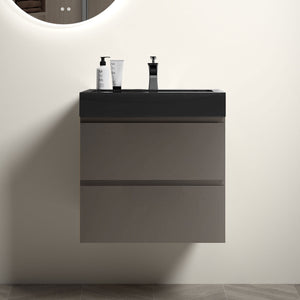 Alice - Bathroom Vanity With Sink, Large Storage Wall Mounted Floating Bathroom Vanity For Modern Bathroom, One-Piece Sink Basin Without Drain And Faucet by Couch.com