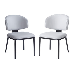 5 Pieces Modern Faux Leather And Metal Dining Set by Couch.com