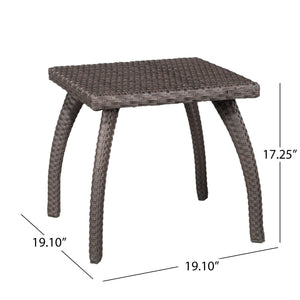 Luminant - Outdoor Side Table With Iron Frame - Brown by Couch.com
