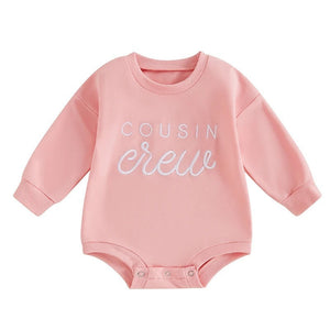Embroidered Letters Long-sleeve Jumpsuit