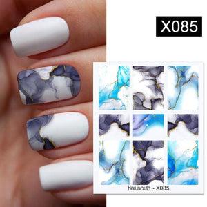Egg Shell French Lines Water Decals Sticker Geometric Flowers Leaves Bubble Design Slider For Manicuring Nail Art Manicure Lips Nail Art Decorations Slider Nail Art Stickers Decals Nail Art Supplies Valentines Day 3D Self-Adhesive Nail Decorations