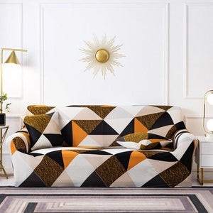 Elastic Plain Floral Printing  Sofa Cover Stretch for Living Room Couch Cover Chair Protector 1/2/3/4 Seater Printed Couch Cover for 3 Cushion Couch  Floral Pattern Sofa Cover with Separate Cushion Cover Pieces Stretch Sofa Slipcover