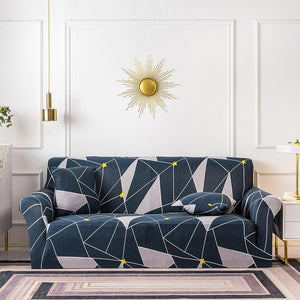 Elastic Plain Floral Printing  Sofa Cover Stretch for Living Room Couch Cover Chair Protector 1/2/3/4 Seater Printed Couch Cover for 3 Cushion Couch  Floral Pattern Sofa Cover with Separate Cushion Cover Pieces Stretch Sofa Slipcover