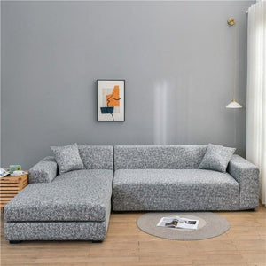 Elastic Sofa Covers for Living Room Stretch Slipcovers Sectional Couch Cover L Shape Corner Armchair Cover 1/2/3/4 Seater Slipcovers Elastic Stylish Printed Sectional Sofa Furniture Protector For Living Room
