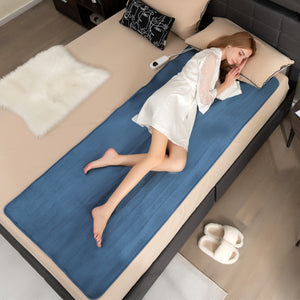 Electric Heated Mattress Pad with 5 Heating Levels and Overheat Protection-Blue