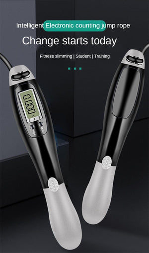 Electronic Cordless Skipping Rope Gym Fitness Skipping Smart Jump Rope With LCD Screen Counting Speed Women Jumprope For Fitness Workout Crossfit Adult Kids Adjustable Skipping Rope For Exercise