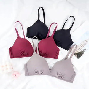 Elegance Seamless Bras for Women Push Up Bras No Wire Brassiere A B Cup Underwear Sexy Bra Three Quarters(3/4 Cup) Bras For Ladies