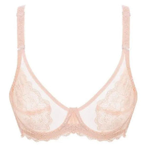 Elegance Transparent Bras For Women Ultra Thin Lace Bralette Underwire Push Up Plus Big Size Top Summer 34 36 38 40 ABCD Cup