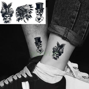 Elegant Black Music Notes Waterproof Sticker Tattoos Temporary Chest Shoulder Tattoos For Men Women
