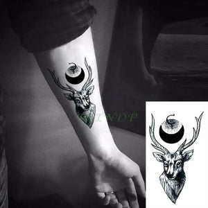 Elegant Black Music Notes Waterproof Sticker Tattoos Temporary Chest Shoulder Tattoos For Men Women
