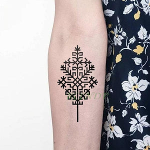 Elegant Black Music Notes Waterproof Sticker Tattoos Temporary Chest Shoulder Tattoos For Men Women