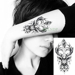 Elegant Black Music Notes Waterproof Sticker Tattoos Temporary Chest Shoulder Tattoos For Men Women