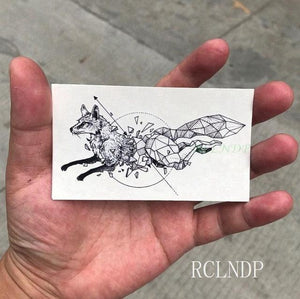 Elegant Black Waterproof Temporary Tattoo Stickers Moon Hill Modern Body Art Stickers Hand Foot High Quality For Womens