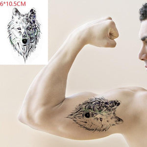 Elegant Black Waterproof Temporary Tattoo Stickers Moon Hill Modern Body Art Stickers Hand Foot High Quality For Womens