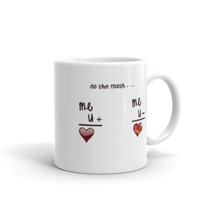 Elegant Ceramic Mug Cup " Lets Do Math's " Cute Novelty Mug Cup Tea Cup Valentine's Day Mug Funny Coffee Mug Gift for Lovers Valentines Day for Husband, Boyfriend, Wife, Girlfriend, Cute Gifts for Loved Ones