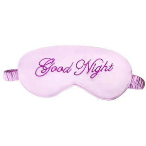 Elegant Good Night Soft Eye Masks Cute Design Eye Cover Sleeping Blindfold Women Eye Cover Full Night's Sleep Travel Portable Lightweight Eye Mask