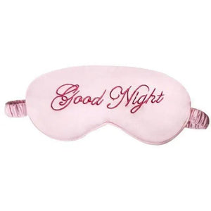 Elegant Good Night Soft Eye Masks Cute Design Eye Cover Sleeping Blindfold Women Eye Cover Full Night's Sleep Travel Portable Lightweight Eye Mask