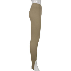 Elegant High Waist Cotton Fitness Basic Pants Casual Spring New Female Skinny Leggings Women Seamless Fitness Leggings Women Seamless Push Up Leggings Workout Pants Breathable Pants