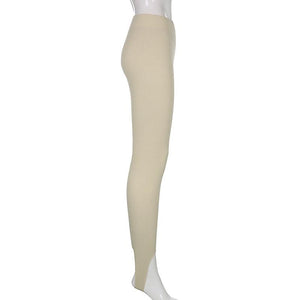 Elegant High Waist Cotton Fitness Basic Pants Casual Spring New Female Skinny Leggings Women Seamless Fitness Leggings Women Seamless Push Up Leggings Workout Pants Breathable Pants