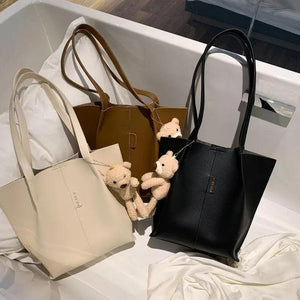 Elegant Ladies 2 piece set / suit Handbag Composite Bag Set Ladies Handbag Large Shoulder Bag Purse Bag Handbag For Females