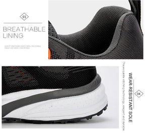 Elegant Mens Sneakers Sport Mesh Trainers Lightweight Running Shoes Outdoor Athletic Breathable Non-Slip Casual Comfortable Outdoor Sport Sneakers