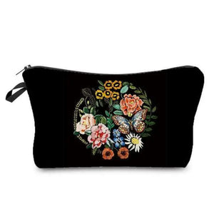 Elegant Multicolor Printed Large Capacity Pencil Case For Students Cute Cartoon Theme Stationary Cosmetic Bag