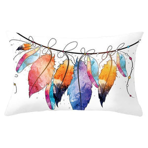 Elegant New Home Decoration Short Plush Pillow Case Feather Soft Rectangular Sofa Seat Bedroom Farmhouse Feather Decorative Throw Pillow Covers Home Decor 30x50CM