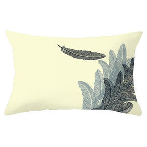 Elegant New Home Decoration Short Plush Pillow Case Feather Soft Rectangular Sofa Seat Bedroom Farmhouse Feather Decorative Throw Pillow Covers Home Decor 30x50CM