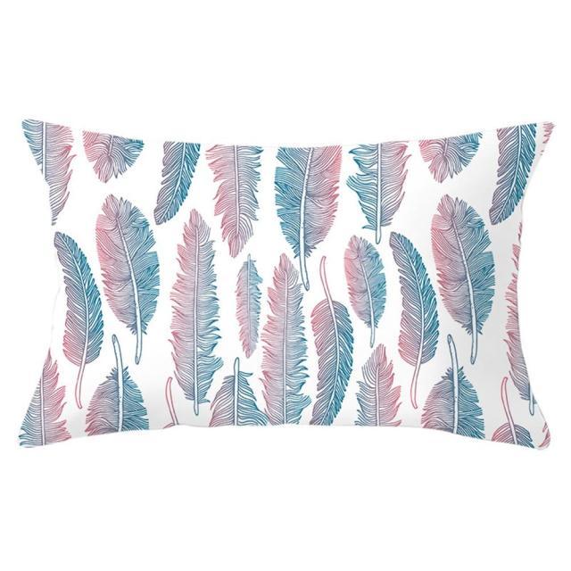 Elegant New Home Decoration Short Plush Pillow Case Feather Soft Rectangular Sofa Seat Bedroom Farmhouse Feather Decorative Throw Pillow Covers Home Decor 30x50CM