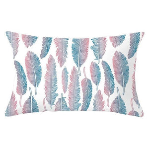 Elegant New Home Decoration Short Plush Pillow Case Feather Soft Rectangular Sofa Seat Bedroom Farmhouse Feather Decorative Throw Pillow Covers Home Decor 30x50CM