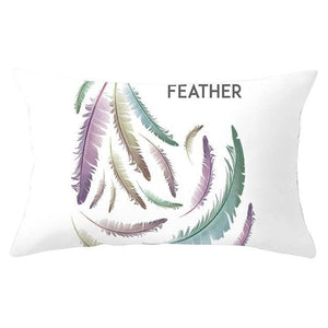 Elegant New Home Decoration Short Plush Pillow Case Feather Soft Rectangular Sofa Seat Bedroom Farmhouse Feather Decorative Throw Pillow Covers Home Decor 30x50CM