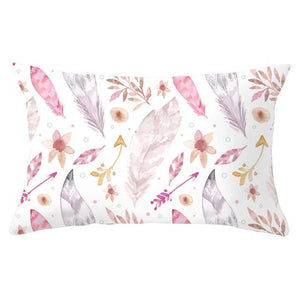 Elegant New Home Decoration Short Plush Pillow Case Feather Soft Rectangular Sofa Seat Bedroom Farmhouse Feather Decorative Throw Pillow Covers Home Decor 30x50CM