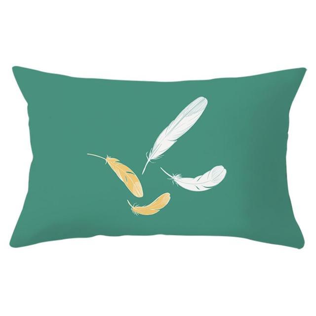 Elegant New Home Decoration Short Plush Pillow Case Feather Soft Rectangular Sofa Seat Bedroom Farmhouse Feather Decorative Throw Pillow Covers Home Decor 30x50CM