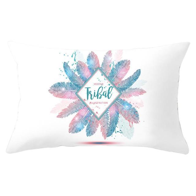 Elegant New Home Decoration Short Plush Pillow Case Feather Soft Rectangular Sofa Seat Bedroom Farmhouse Feather Decorative Throw Pillow Covers Home Decor 30x50CM