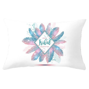 Elegant New Home Decoration Short Plush Pillow Case Feather Soft Rectangular Sofa Seat Bedroom Farmhouse Feather Decorative Throw Pillow Covers Home Decor 30x50CM