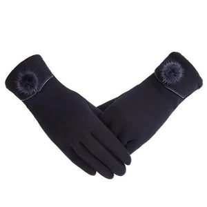 Elegant Red Autumn Full Finger Warm Women Gloves Classic Soft Comfortable Winter One Size Gloves For Women
