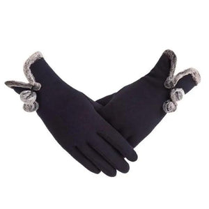 Elegant Red Autumn Full Finger Warm Women Gloves Classic Soft Comfortable Winter One Size Gloves For Women
