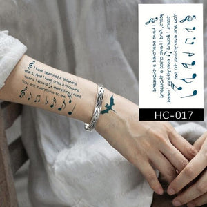 Elegant Small Waterproof Temporary Tattoo Sticker Makeup Flame Finger Black Square Rose Flower High Quality Design For Womens