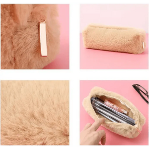 Soft Pencil Pouch For Student Durable Plush Stuffed Accessory Pencil Case For School