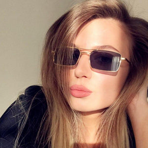 Elegant Square Sunglasses For Women Luxury Eyewear For Women/Men High Quality Metal Glasses For Women Outdoor Lightweight Sunglasses For Men Retro Design