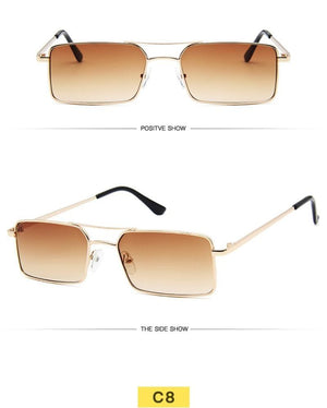 Elegant Square Sunglasses For Women Luxury Eyewear For Women/Men High Quality Metal Glasses For Women Outdoor Lightweight Sunglasses For Men Retro Design