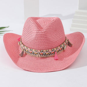 Elegant Tassel Beach Hats For Women Women's Bucket Sun Hat Max Sun Protection Holiday Hats Ladies Sun Hat Summer Straw Hats UV Protection Foldable Travel One Size Hat Modern Summer Fedoras For Party