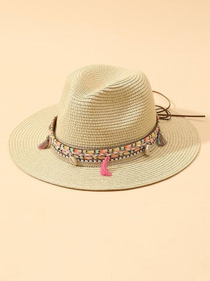 Elegant Tassel Beach Hats For Women Women's Bucket Sun Hat Max Sun Protection Holiday Hats Ladies Sun Hat Summer Straw Hats UV Protection Foldable Travel One Size Hat Modern Summer Fedoras For Party